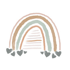 Cute scandinavian nursery rainbow. Hand drawn illustration. Rainbow Rainbow
