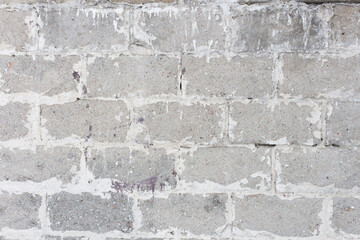 Dirty Grey Bricks Texture with Cracks, Recesses