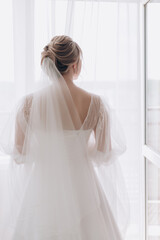bride in a beautiful wedding dress