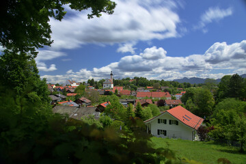 Fototapeta na wymiar Malerblick auf Murnau am Staffelsee
