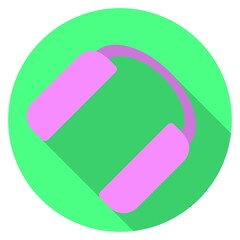 Vector graphics, icon of electronic equipment, headphones. Flat design.