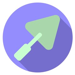 Vector graphics, icon of construction tools, putty knife. Flat design.