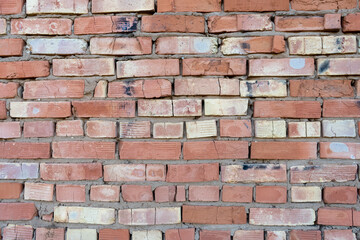 An ordinary red brick wall