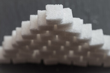 pyramide from sugar cubes background