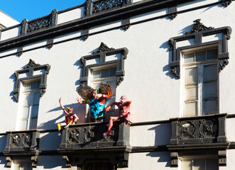 Street in San Cristobal de La Laguna (known as La Laguna), its historical center was declared a...