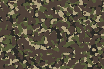 Vector design of camouflage soldier seamless pattern. Military texture on textiles