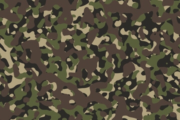 Fototapeta premium Vector design of camouflage soldier seamless pattern. Military texture on textiles