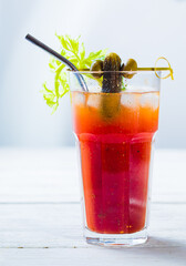 The cool cocktail Bloody Mary to quench thirst