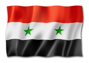 Syrian flag isolated on white