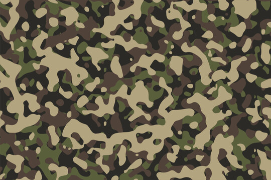 Vector design of camouflage soldier seamless pattern. Military texture on textiles