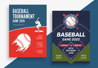 Baseball Tournament Poster Layouts