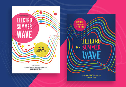Electro Music Poster Layout