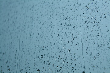 water drops on glass