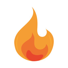 fire flame burning hot glow flat design icon