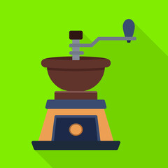 Vector illustration of coffee and grinder logo. Web element of coffee and old stock symbol for web.