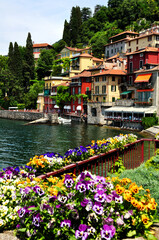 Wonderful Italian flowery Varenna on Como lake
