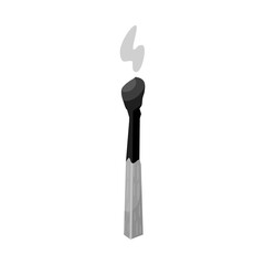 Isolated object of burnt and matchstick icon. Graphic of burnt and flame vector icon for stock.