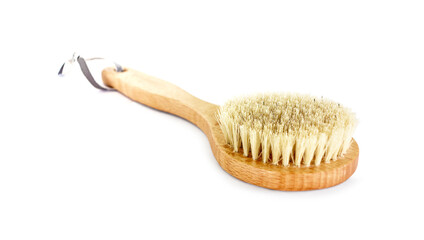 Massage brush with natural bristles