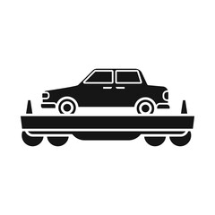 Vector illustration of wagon and cargo icon. Graphic of wagon and vehicle vector icon for stock.