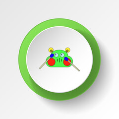 cartoon drum machine toy colored button icon. Signs and symbols can be used for web, logo, mobile app, UI, UX