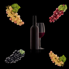 Copy space on the theme of winemaking.