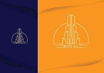 skyscraper logo design vector graphic illustration concept