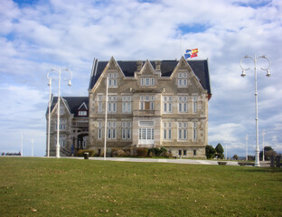 Fototapeta premium Santander, Spain - Nov 2011 Magdalena Palace is a palace located on the Magdalena Peninsula of the city of Santander