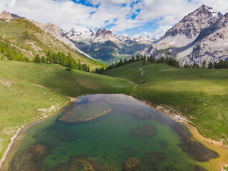 lake thures, Valle stretta region, French alps