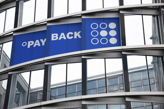 Munich, Bavaria / Germany - June 22, 2019: Headquarters of Payback GmbH in Munich, Germany - Payback is a German loyalty programme and a multichannel marketing platform