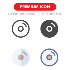 disc icon pack isolated on white background. for your web site design, logo, app, UI. Vector graphics illustration and editable stroke. EPS 10.
