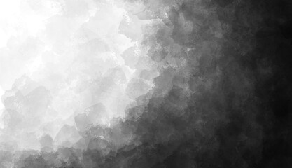 水彩の白から黒のグラデーション