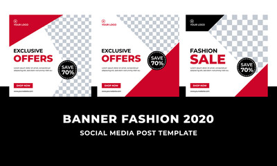  creative social media template design modern and creative social media post design fashion sale social media banner 2020 