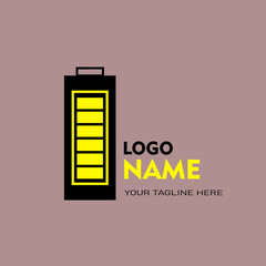 minimalist battery logo template for anything use