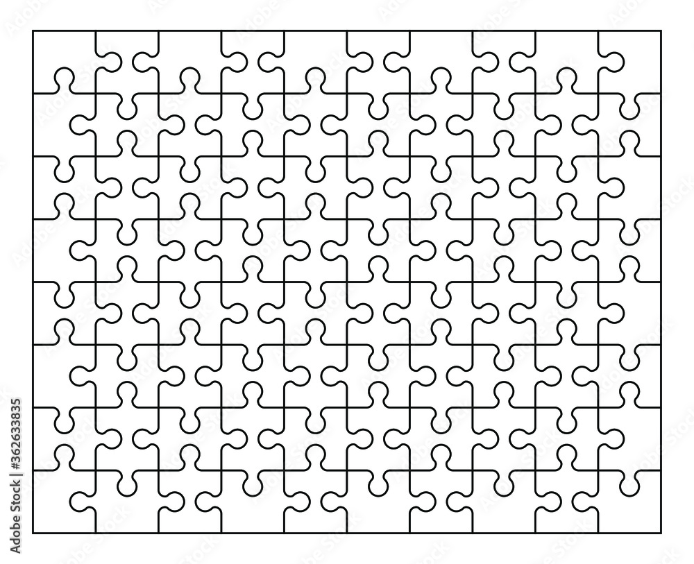 Poster the set of eighty pieces of the puzzle. puzzle with different types of details and the ability to mo