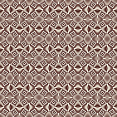 Apple core quilts texture. Bow tie motif. Seamless surface pattern design with interlocking axehead figures.