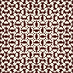 Apple core quilts texture. Bow tie motif. Seamless surface pattern design with interlocking axehead figures.
