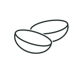 Eye lens icon.  Contact lens icon. 