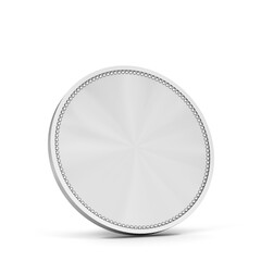 Empty silver coin