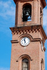 A church with the bell tower