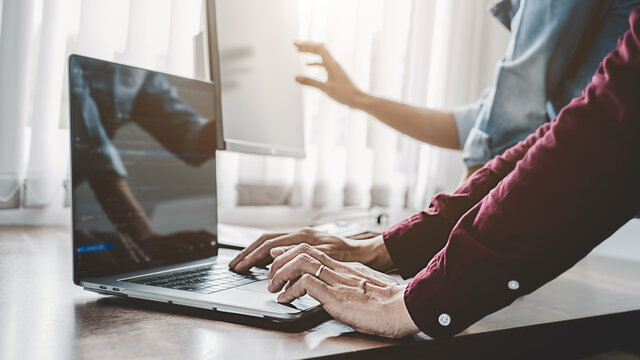 Programmer working in a software development and coding technologies. Website design. Technology concept.