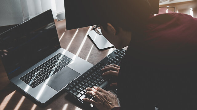 Programmer working in a software development and coding technologies. Website design. Technology concept.