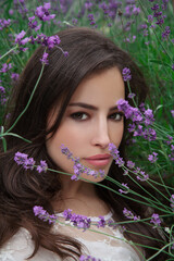 beauty portrait in lavender - 362636012