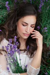 beautiful woman in lavender - 362636022