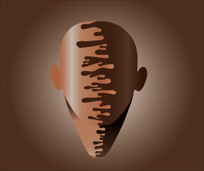 vector illustration of an abstract background,chocolate people