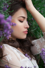 beauty portrait in lavender - 362636466