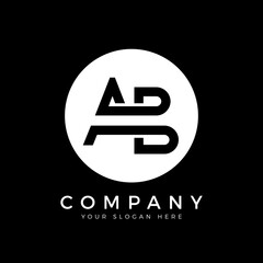 AB Logo Design Business Typography Vector Template. Creative Linked Letter AB Logo Template. AB Font Type Logo