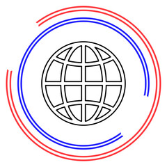 Globe vector icon