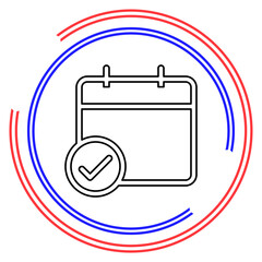 calendar checkmark vector icon