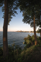 Cleveland Ohio Skyline in the summer 2020