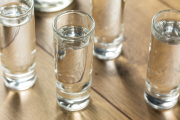 Strong Boozy Russian Vodka Shots